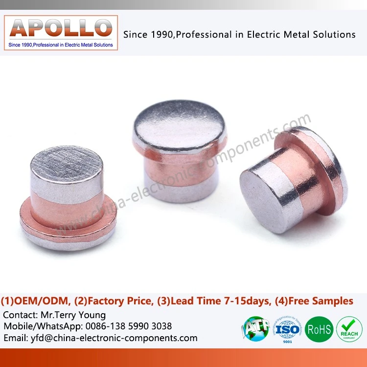 Tri-layer Contact Rivet for Relays